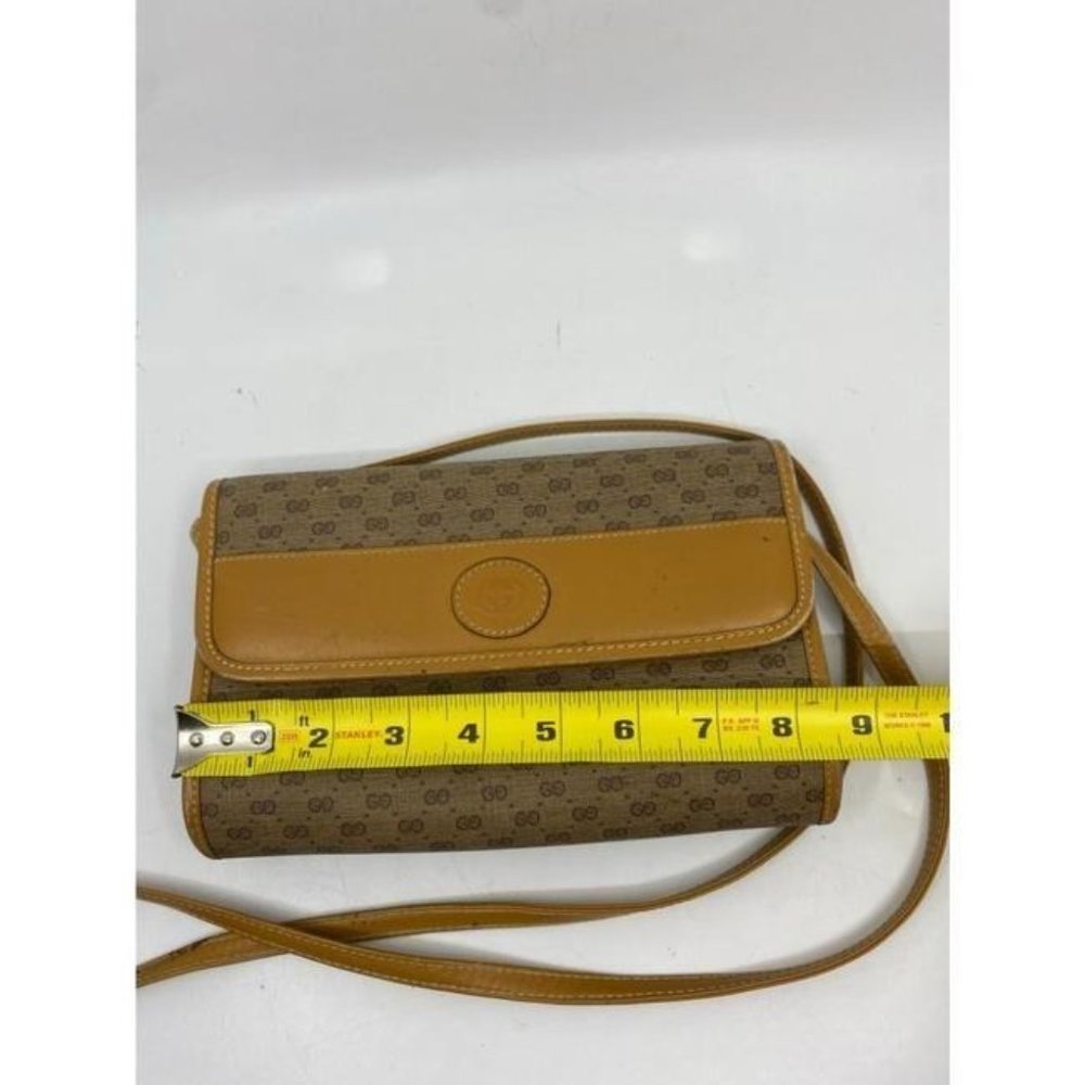 GUCCI Vintage Flap Coated Canvas Crossbody Bag - Picture 4 of 12